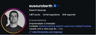 Roberth no Instagram